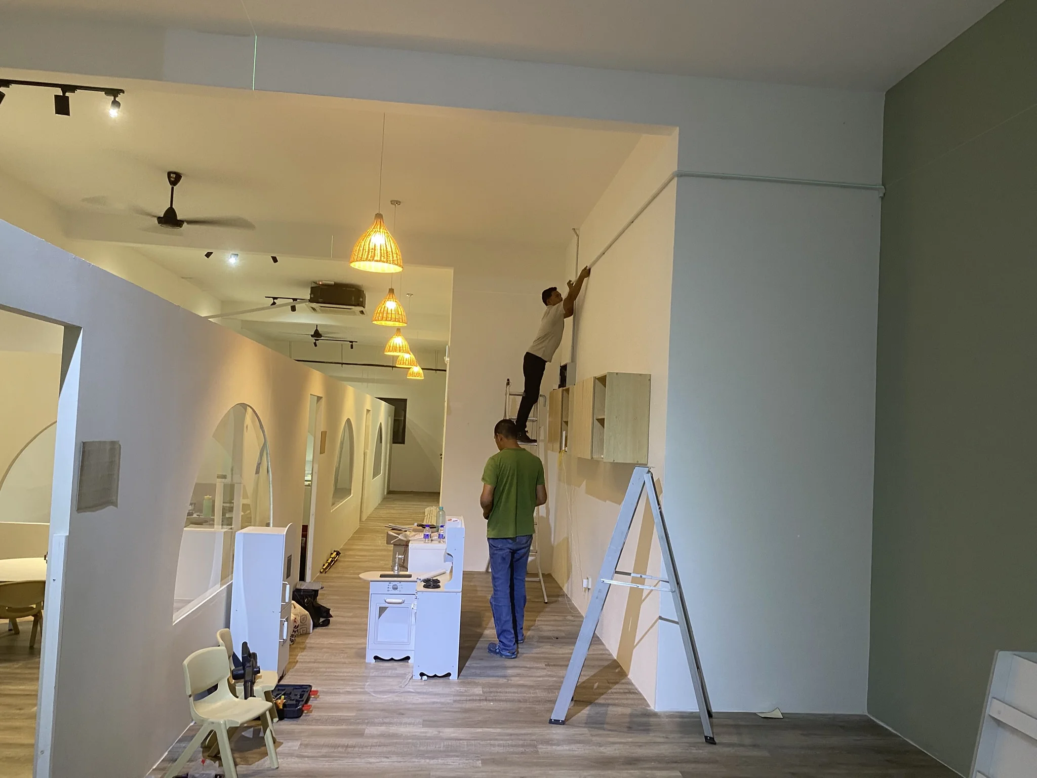 CCTV installation progress