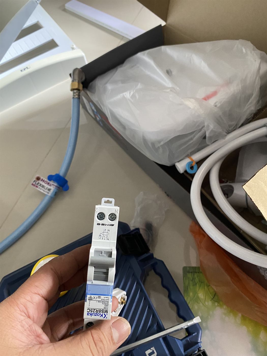 RCBO installation progress