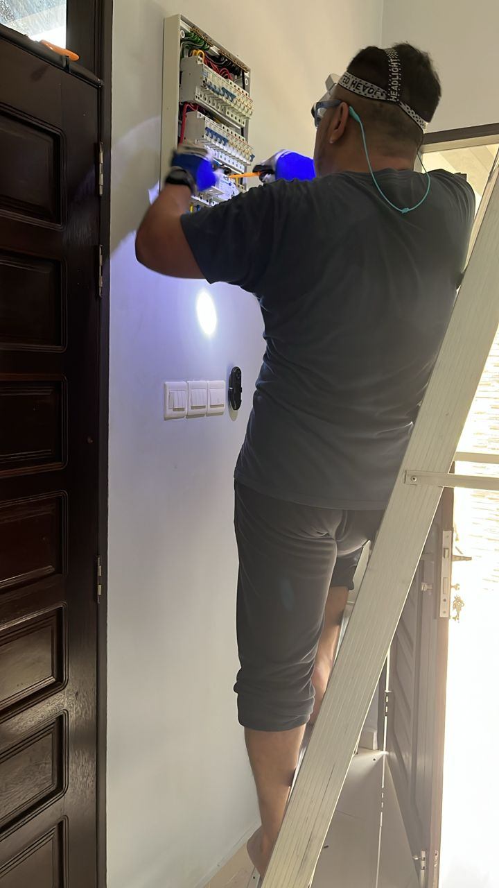 Water heater installation progress